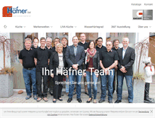 Tablet Screenshot of kuechen-haefner.de